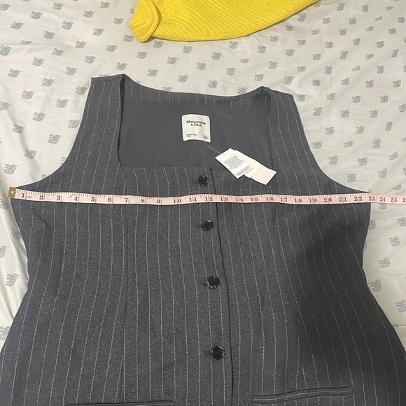 Abercrombie & Fitch Charcoal Pinstripe Mini Dress - Picture 14 of 15